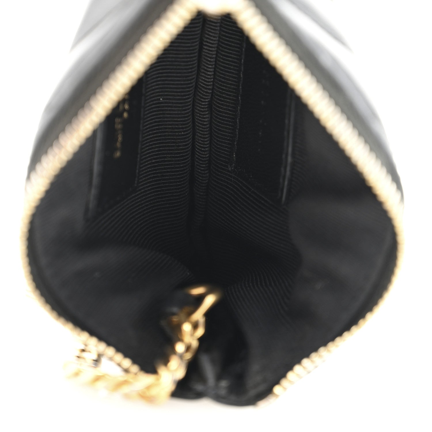Saint Laurent Calfskin Matelasse Monogram Key Pouch Black 5 of 12