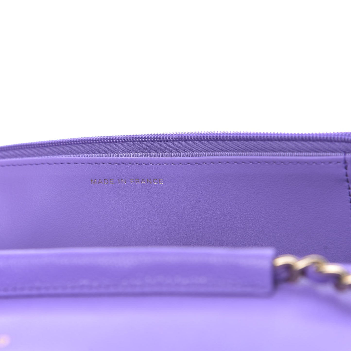 Caviar Quilted Wallet On Chain WOC Purple