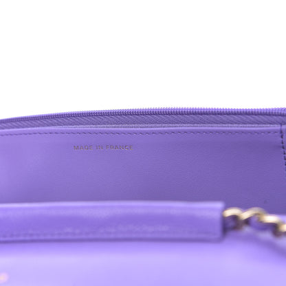 Chanel Caviar Quilted Wallet On Chain WOC Purple 7 of 12