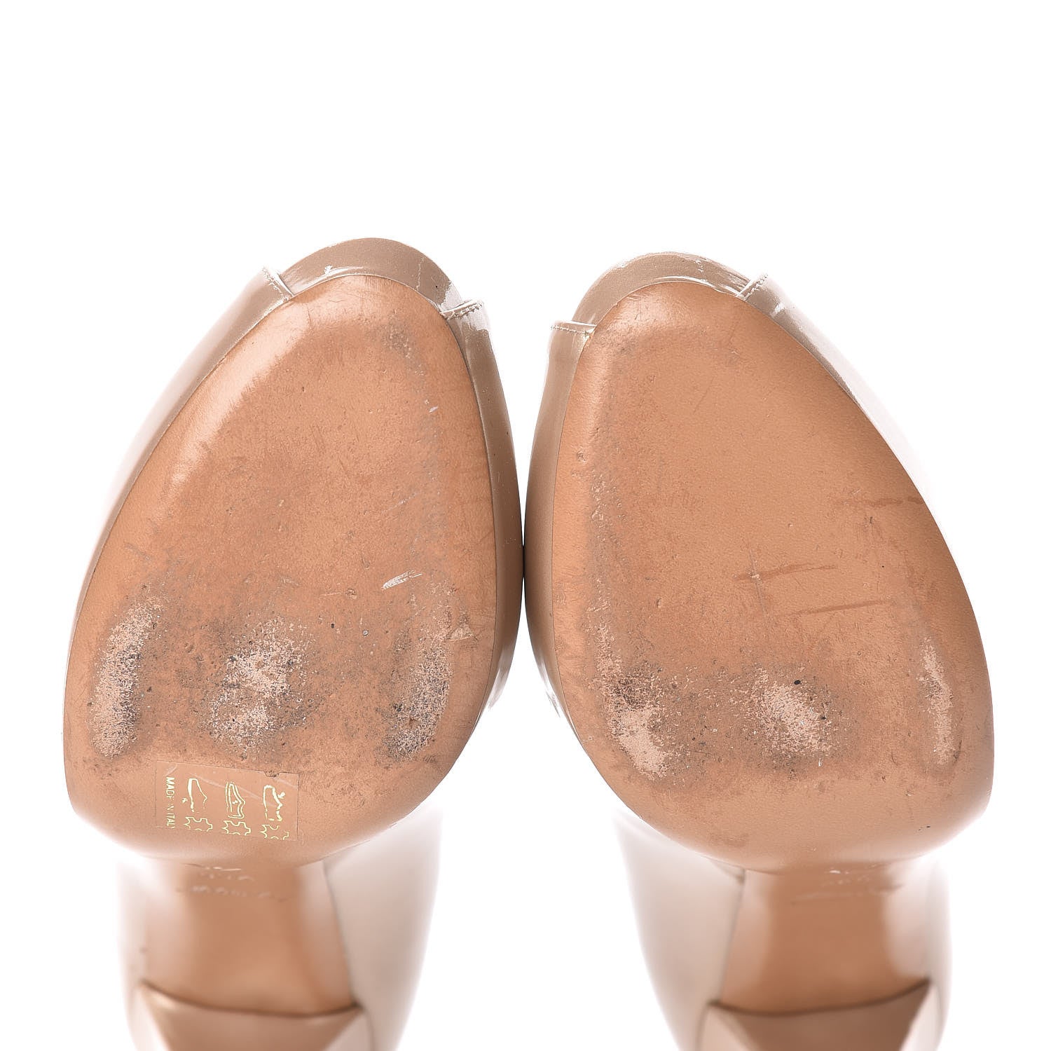 Louis Vuitton Patent Calfskin Oh Really Peep Toe Pumps 39.5 Beige Rose 11 of 12