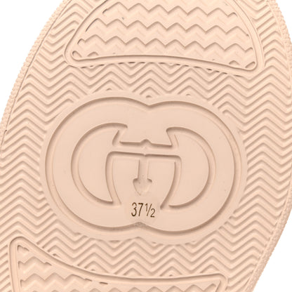 Gucci Calfskin GG Tennis Embossed Womens Platform 55mm Sneakers 37.5 White 6 of 7