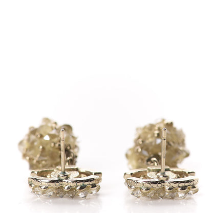 Chanel Crystal CC Dangle Earrings Gold 3 of 5