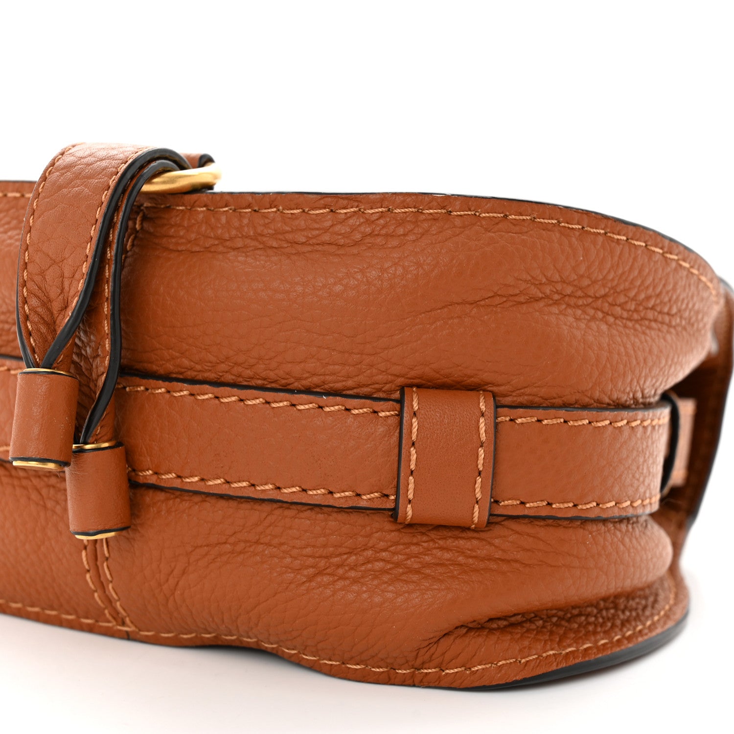 Chloe Calfskin Mini Marcie Round Crossbody Bag Tan 9 of 10