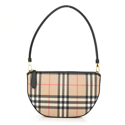 Burberry Vintage Check Calfskin Olympia Slim Pouch Archive Beige 1 of 9