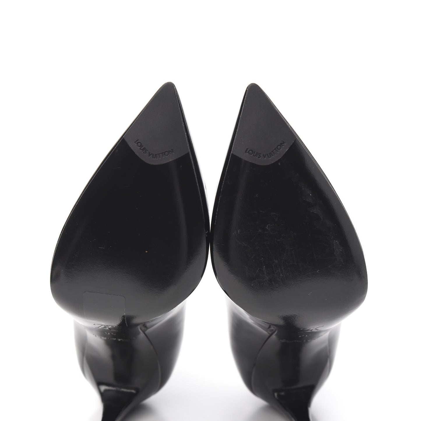 Patent Monogram Call Back Pumps 38 Black