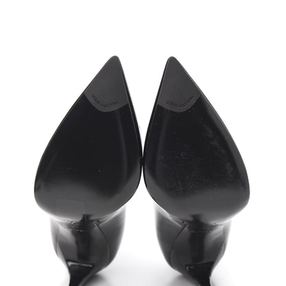 Louis Vuitton Patent Monogram Call Back Pumps 38 Black 6 of 9