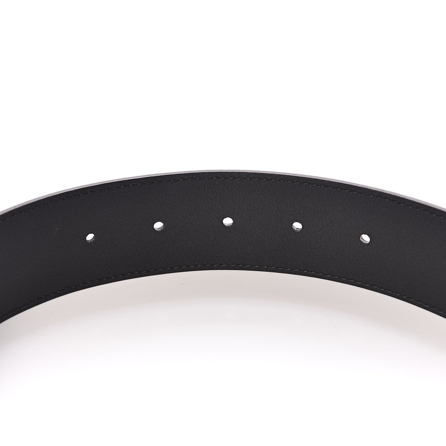 Gucci Moon Calfskin Pearl Double G 40mm Belt 80 32 Black Cream 4 of 7