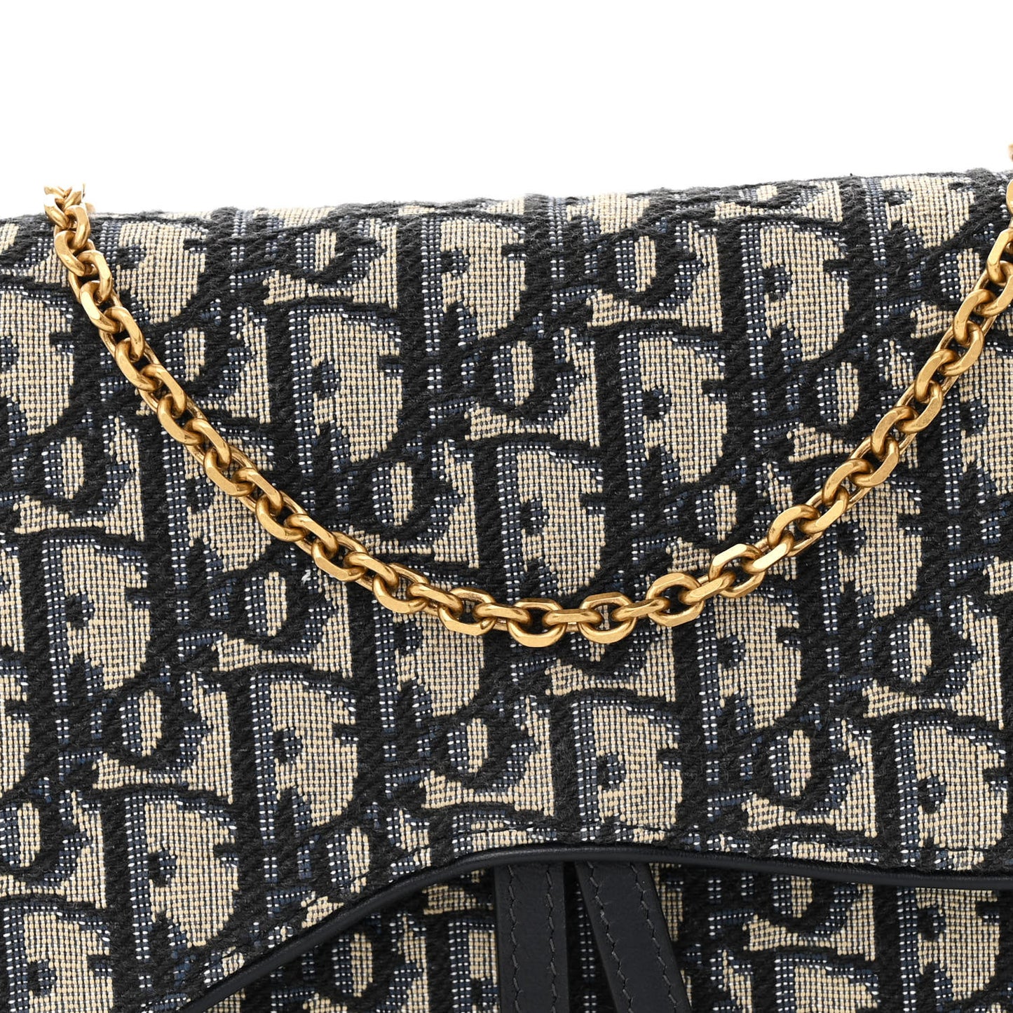 Oblique Saddle Chain Pouch Blue
