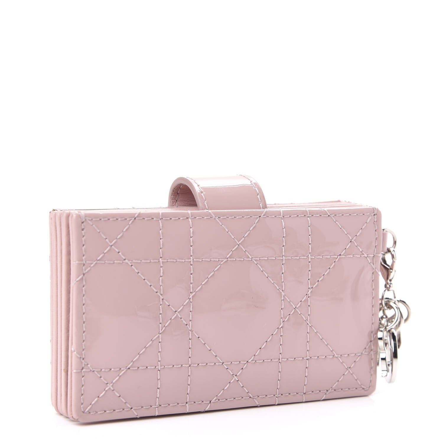 Christian Dior Patent Cannage Lady Dior 5-Gusset Card Holder Pink 3 of 7