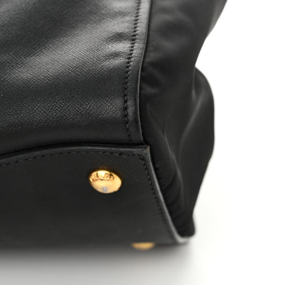 Prada Saffiano Tessuto Nylon Satchel Black 11 of 12