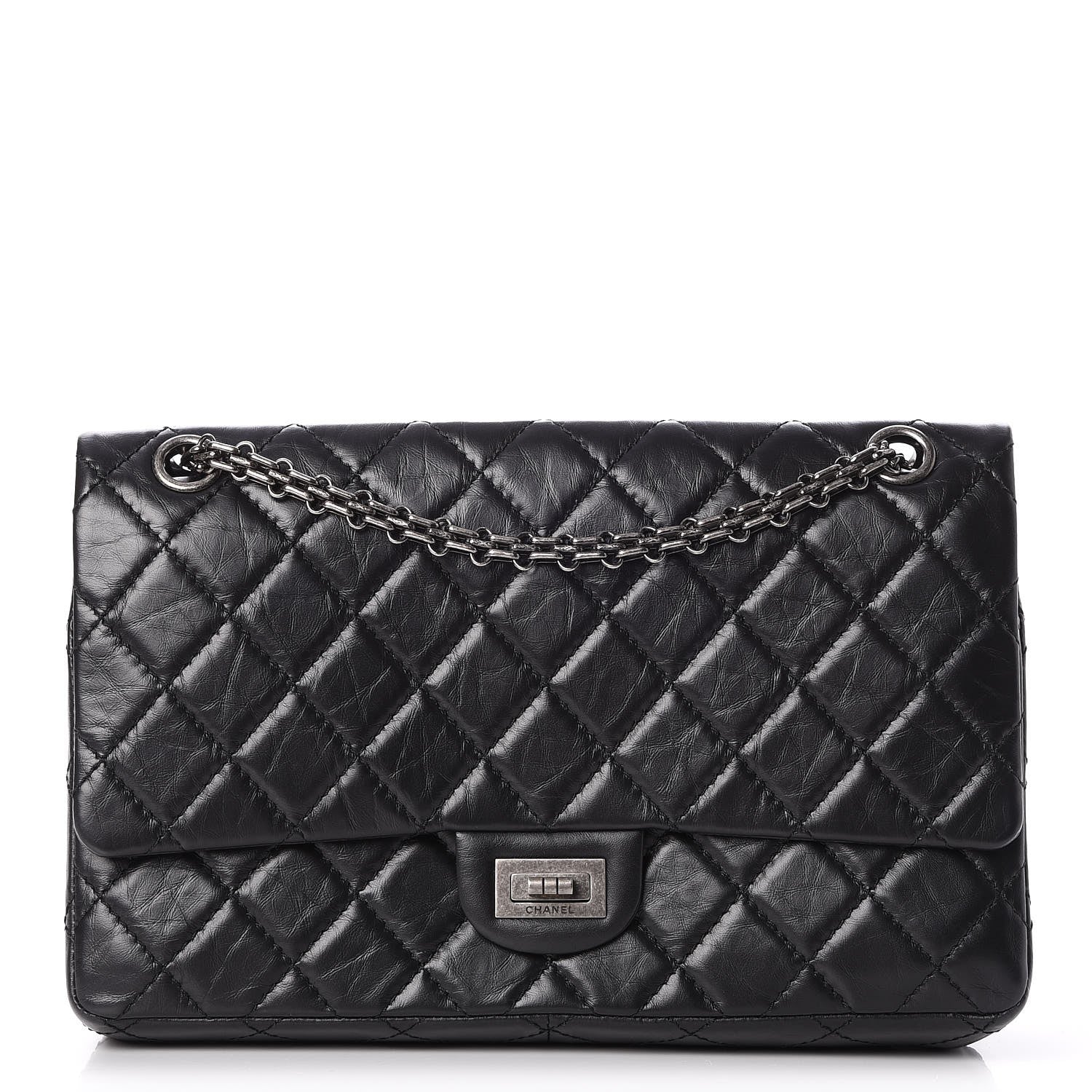 Chanel Aged Calfskin Quilted 2.55 Reissue 226 Flap Black 1 of 9