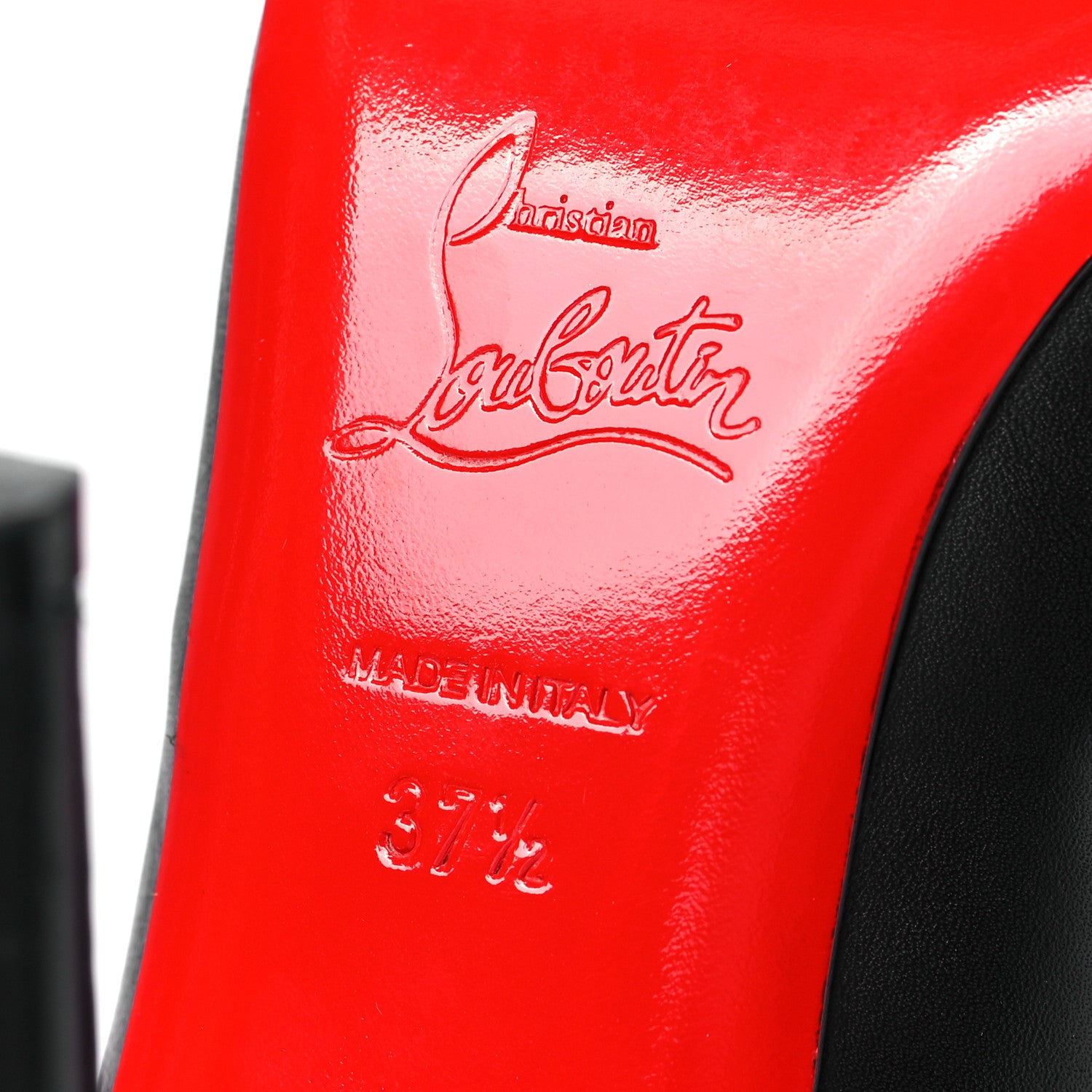 Christian Louboutin Calfskin Eloise Booty 100 Ankle Boots 37.5 Black 6 of 8