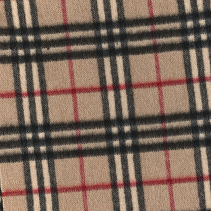 Burberry Cashmere House Check Fringe Scarf Camel 4 of 4