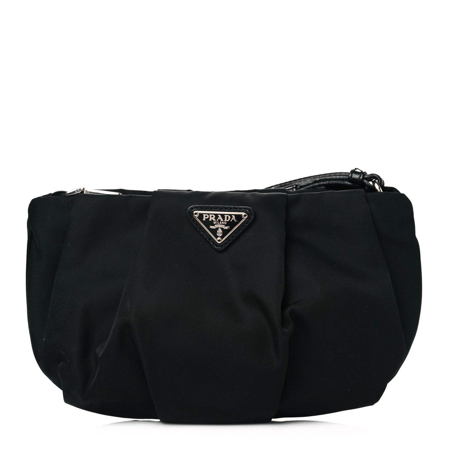 Tessuto Nylon Wristlet Clutch Black