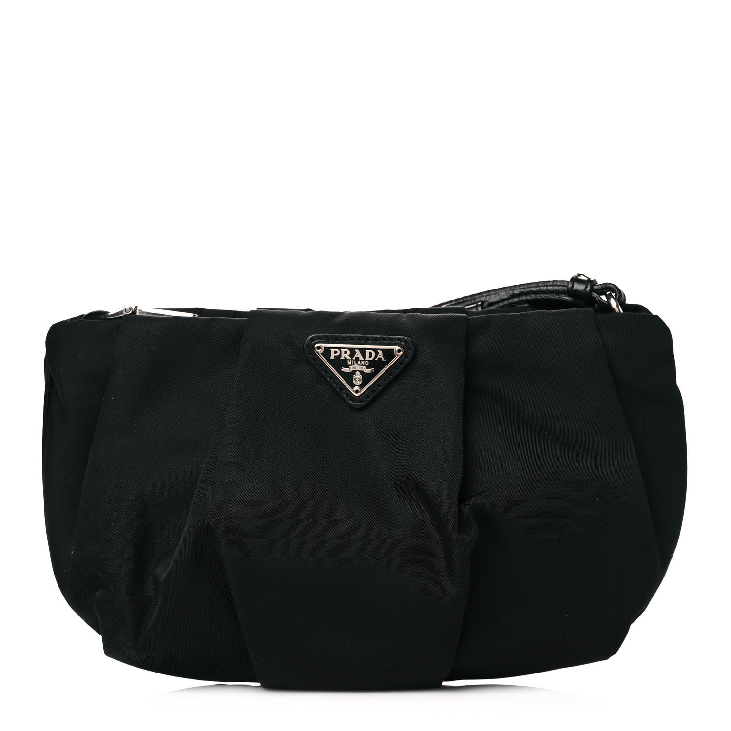 Prada Tessuto Nylon Wristlet Clutch Black 1 of 10