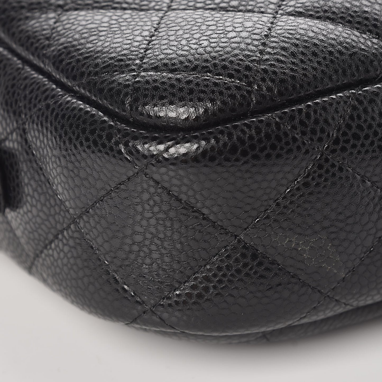 Caviar Quilted Camera Case Black