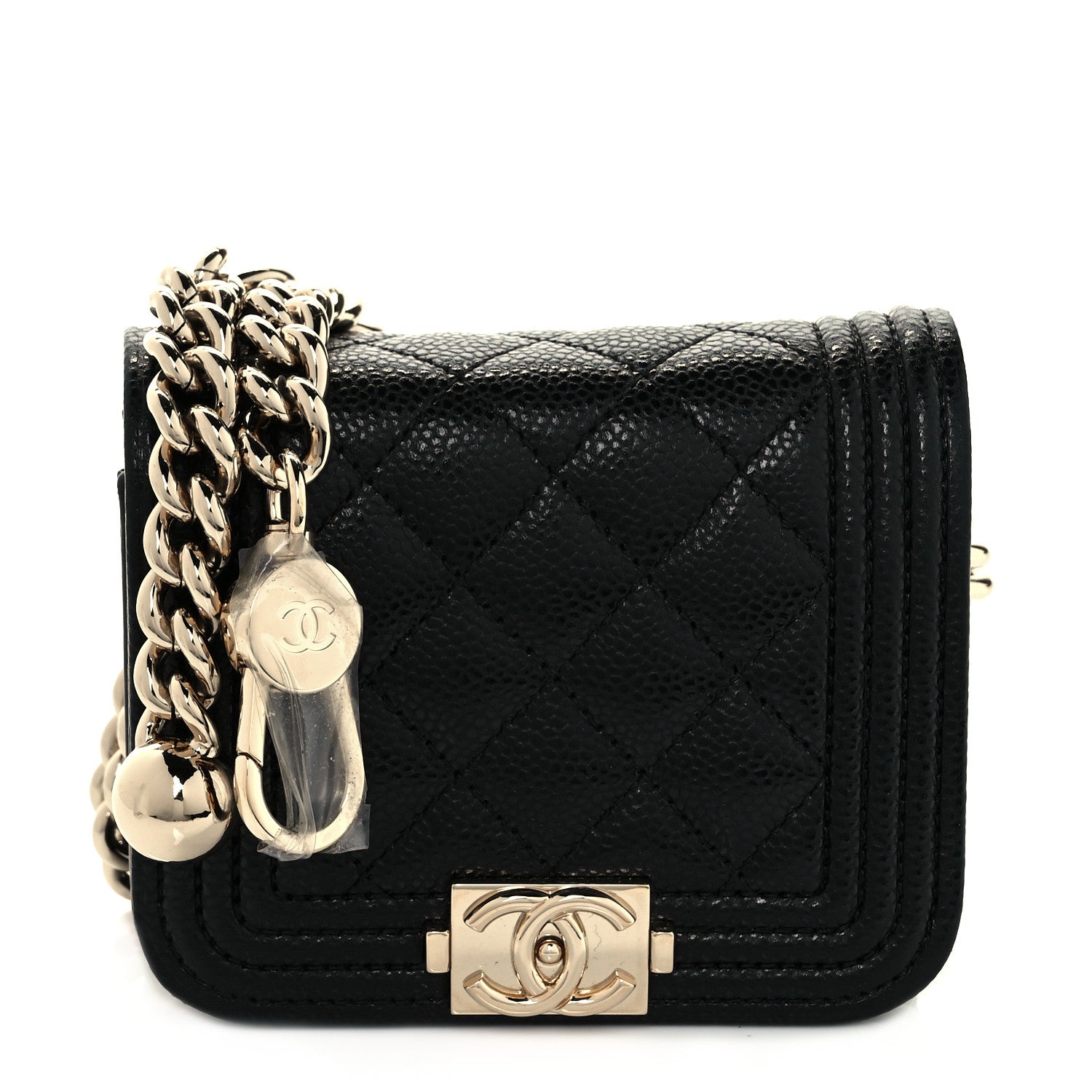 Chanel Caviar Quilted Boy Flap Waist Belt Bag Black 1 of 10