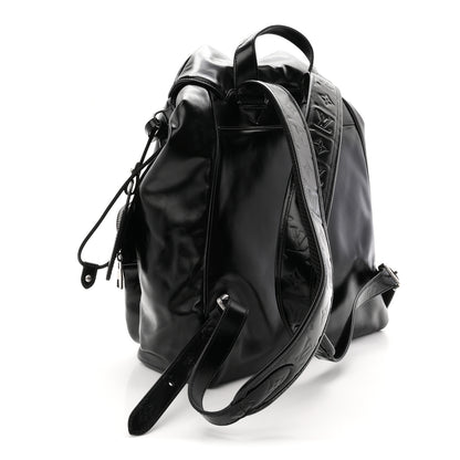Louis Vuitton Shiny Calfskin Montsouris Cargo Backpack Black 3 of 10