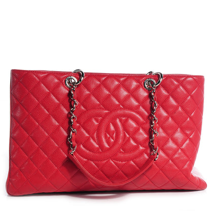 Chanel Caviar XL Grand Shopping Tote GST Red 1 of 10