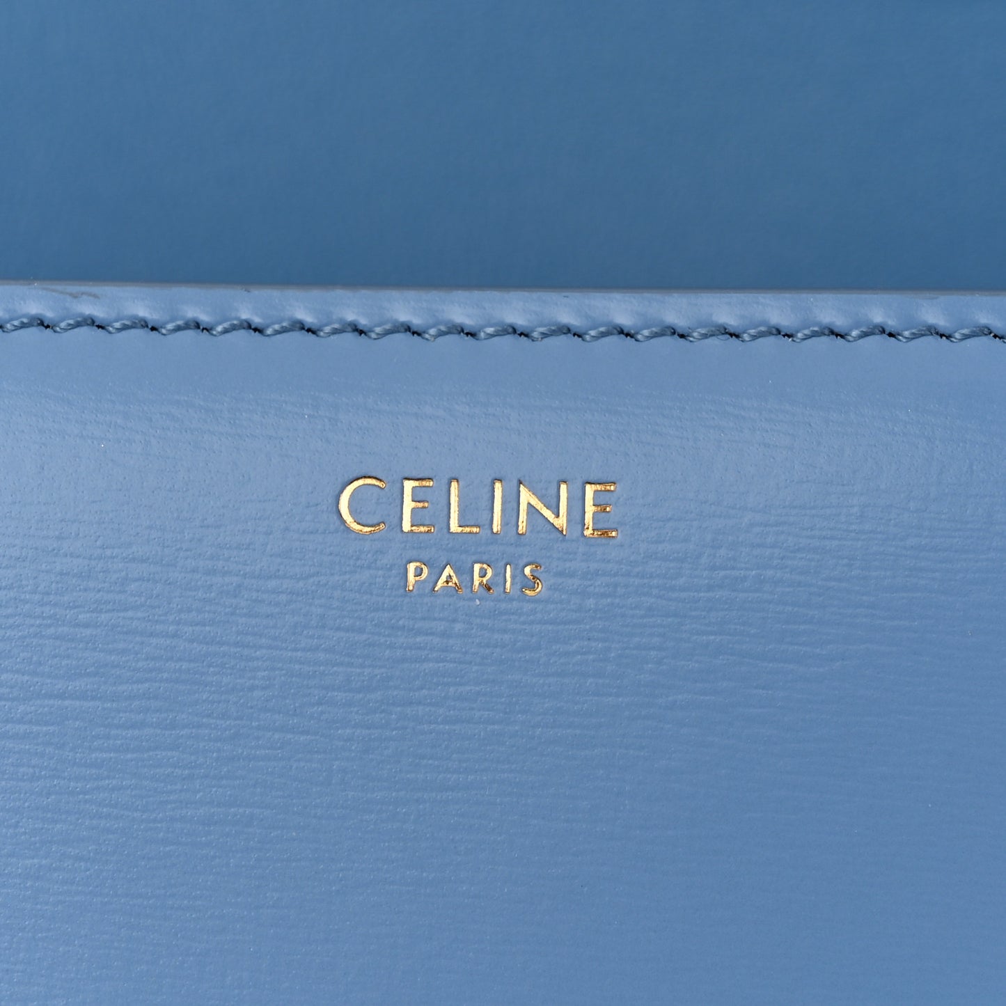 Shiny Calfskin Teen Triomphe Azure