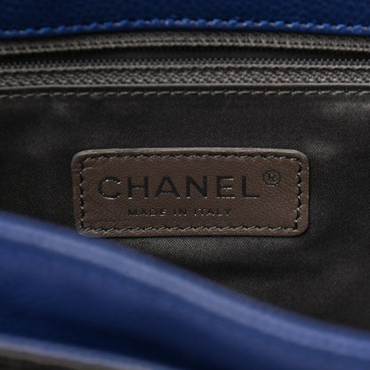 Chanel Glazed Caviar Coco Rider Flap Hobo Navy Blue 6 of 9