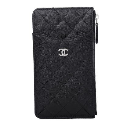 Chanel Caviar Quilted Classic Flat Wallet Pouch Black 1 of 7