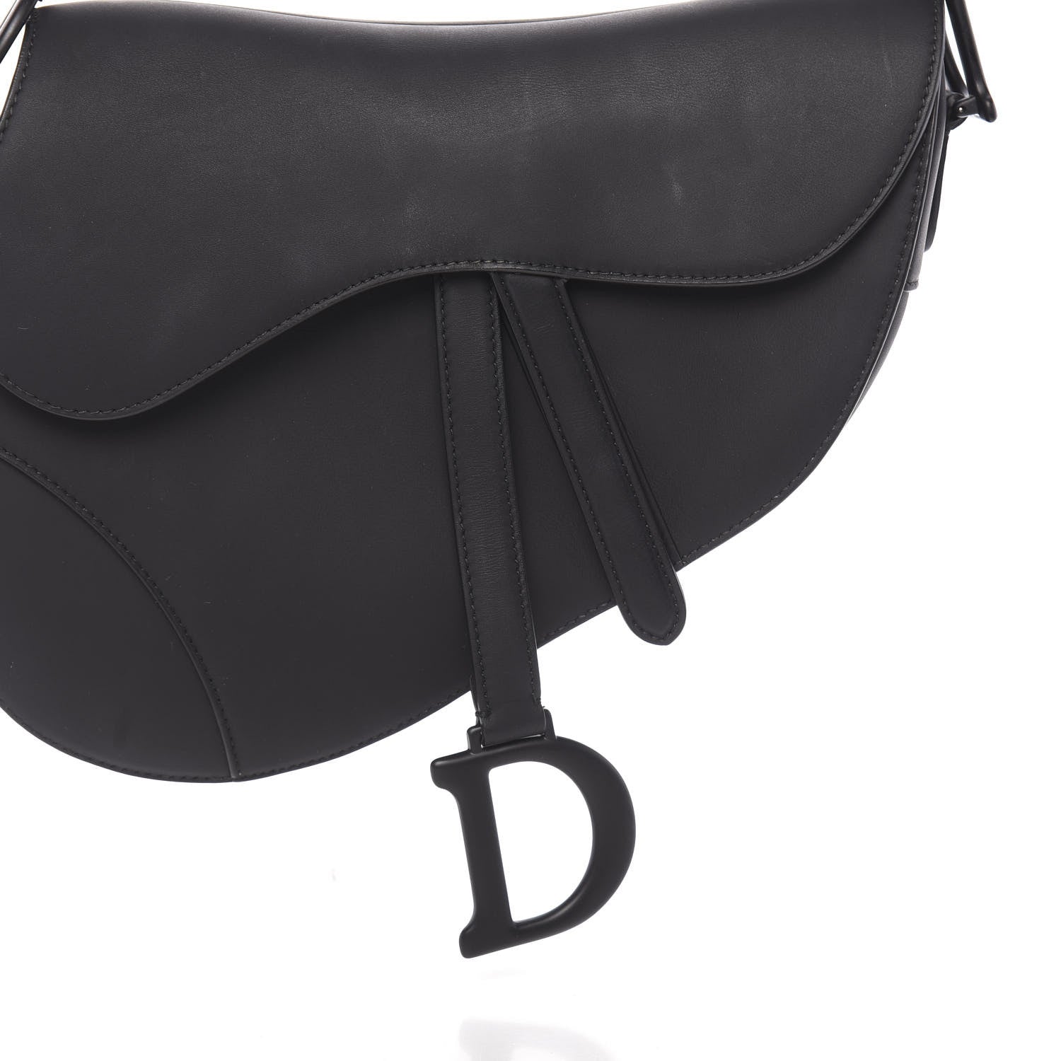 Christian Dior Ultra Matte Calfskin Saddle Bag Black 12 of 13