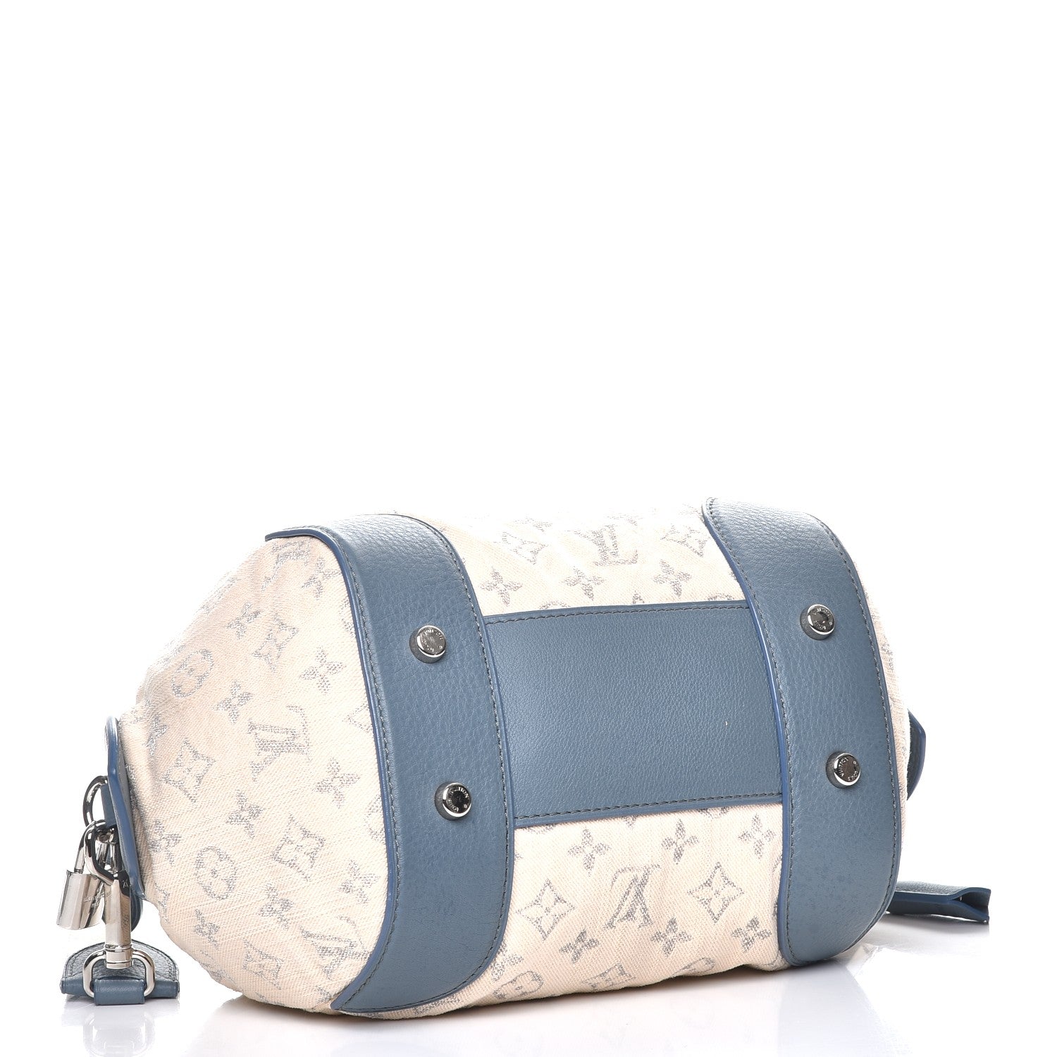 Louis Vuitton Monogram Denim Pochette Round Blue 4 of 7