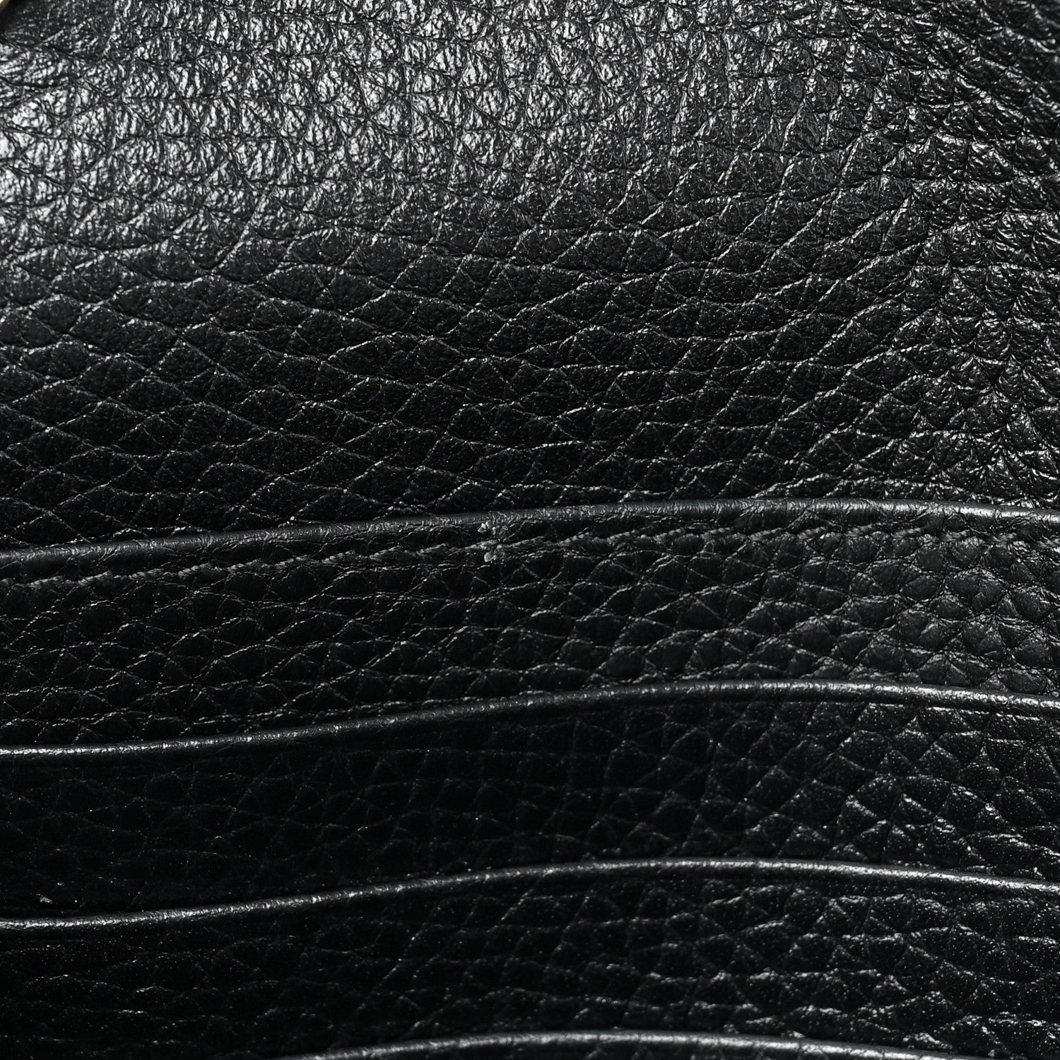 Gucci Pebbled Calfskin Soho Wallet On Chain Black 12 of 12
