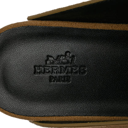 Hermes Suede Goatskin Calya Mules 36 Beige Gobi 6 of 7