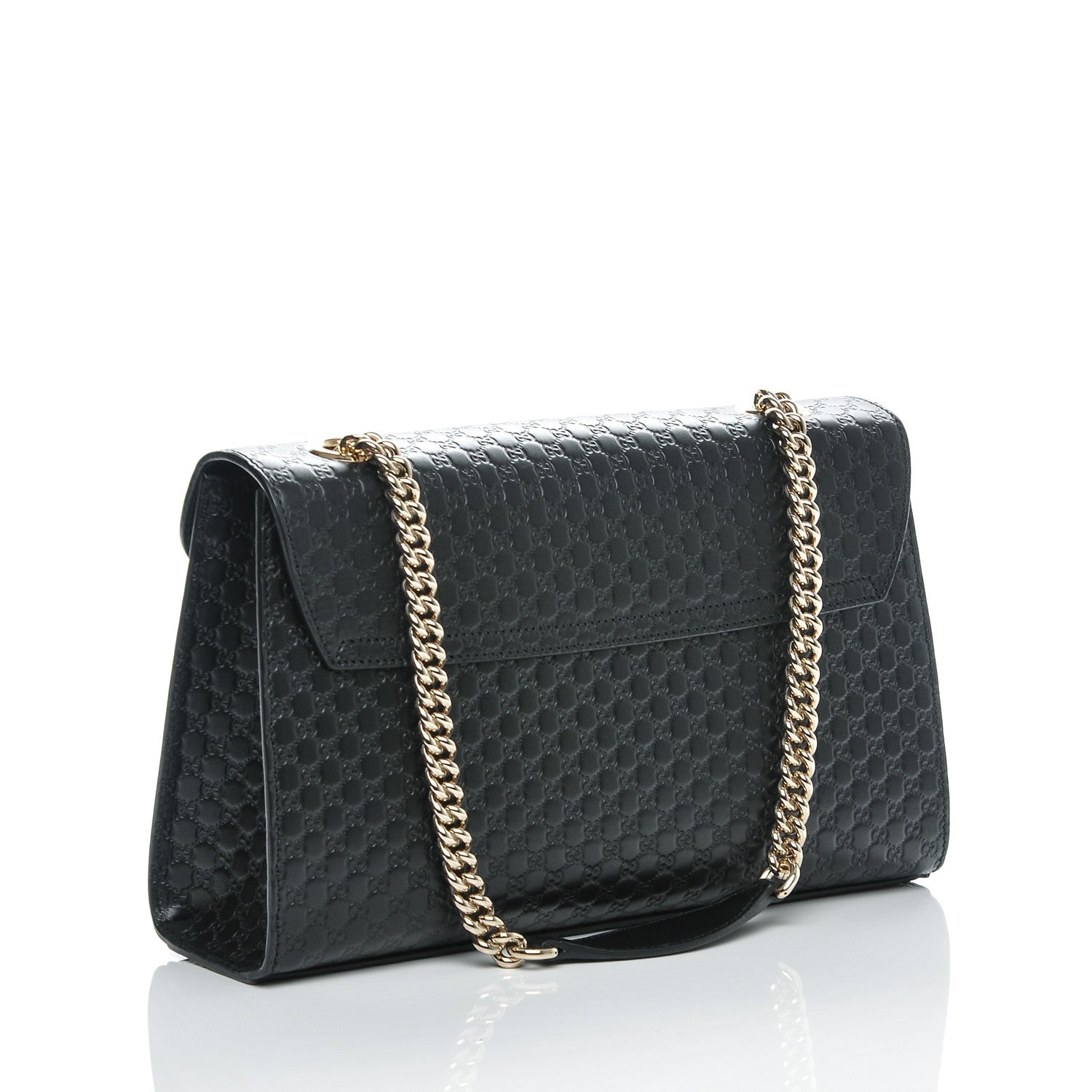 Gucci Microguccissima Medium Emily Chain Shoulder Bag Black 3 of 7
