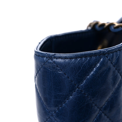 Chanel Glazed Calfskin Quilted Large Front Pocket Tote Blue 16 of 17