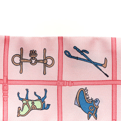 Hermes Silk Couvertures Et Tenues Twilly Rose Bleu Vert 5 of 5