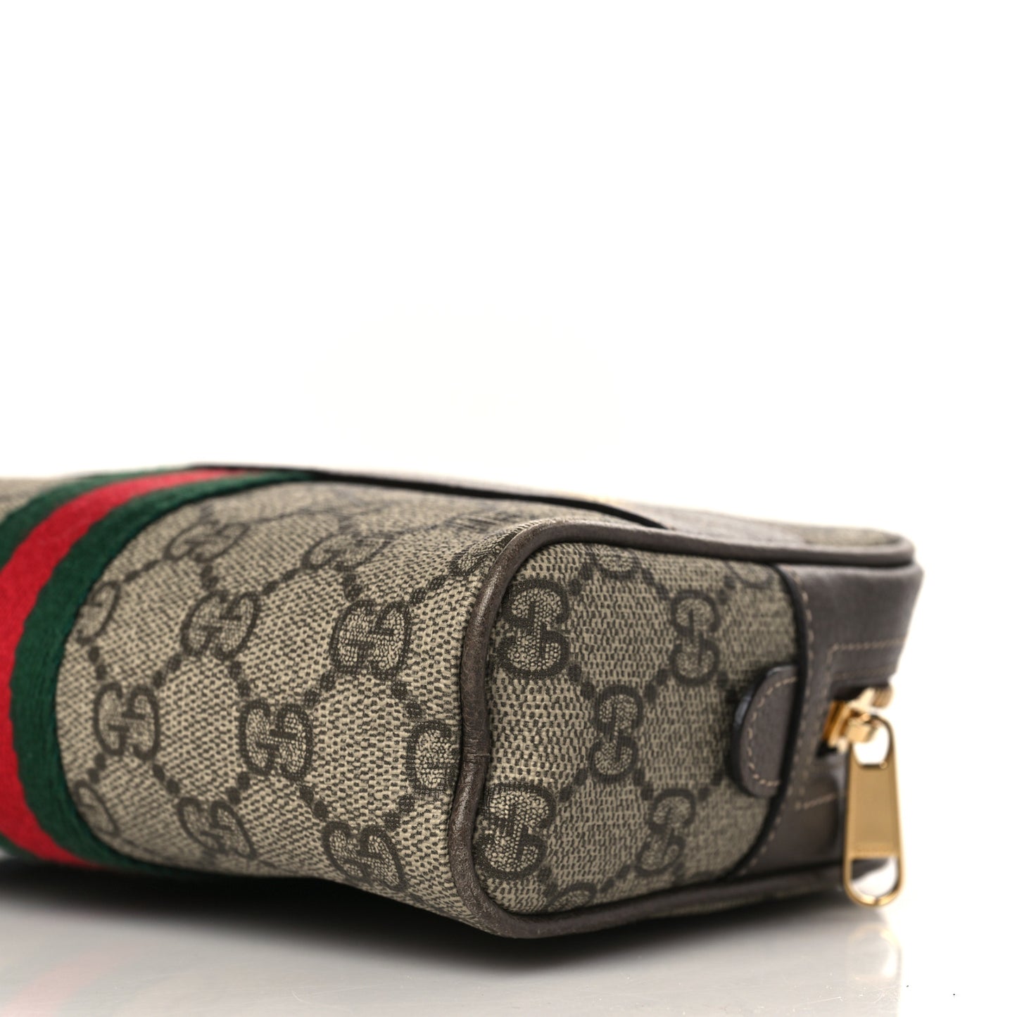 GG Supreme Monogram Web Small Ophidia Belt Bag 85 34 Dark Brown
