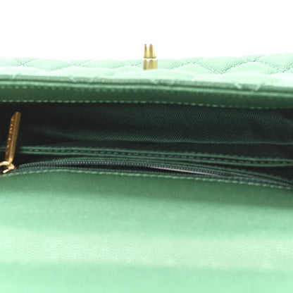 Chanel Caviar Quilted Mini Coco Handle Flap Green 5 of 10