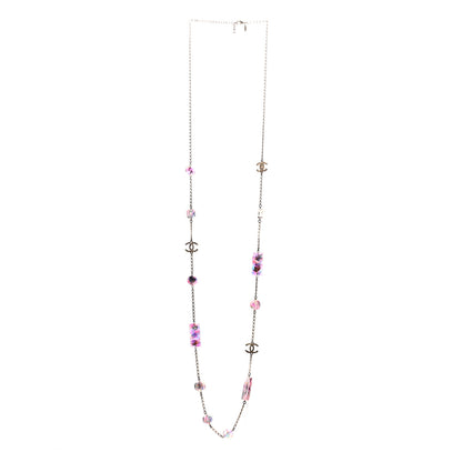Chanel Bead CC Long Necklace Gold Multicolor 3 of 6