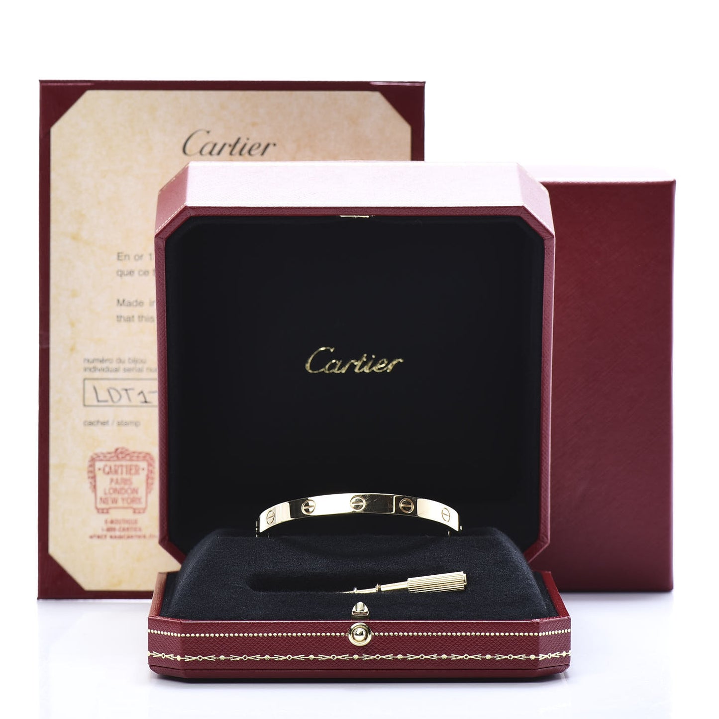18K Yellow Gold LOVE Bracelet 17
