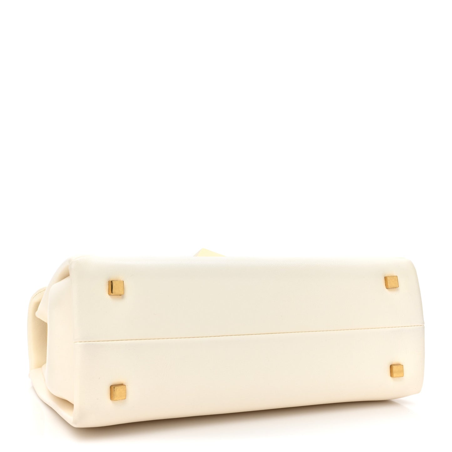 Nappa Small One Stud Top Handle Bag Ivory