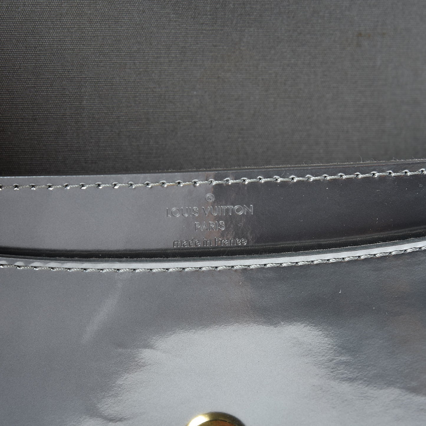 Patent Louise PM Chain Clutch Gris Metal