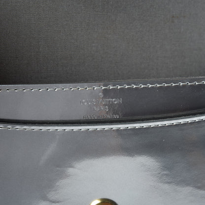 Louis Vuitton Patent Louise PM Chain Clutch Gris Metal 6 of 8