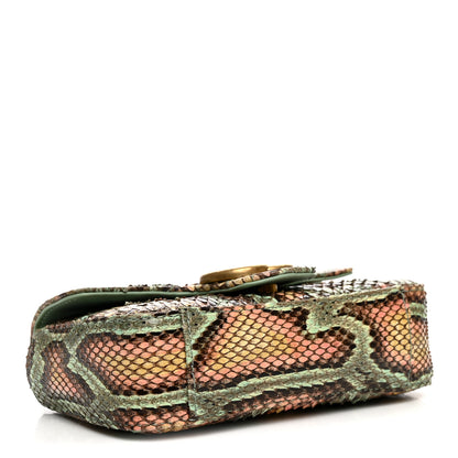 Gucci Snakeskin Matelasse GG Marmont Chain Belt Bag 4 of 11