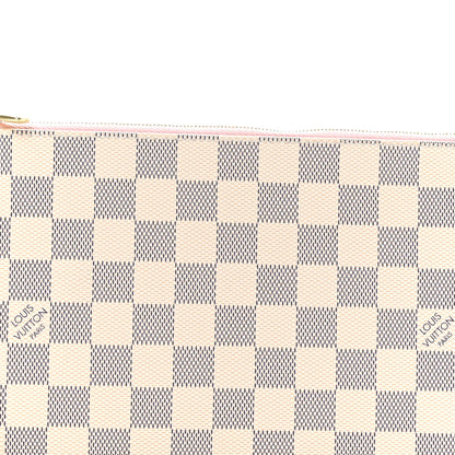 Louis Vuitton Damier Azur Neverfull MM GM Pochette Rose Ballerine 7 of 7