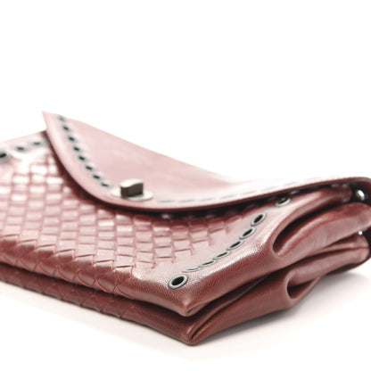 Bottega Veneta Nappa Intrecciato Grommet Flap Clutch Brique 7 of 11