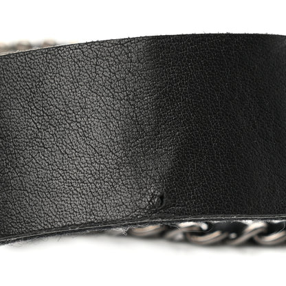 Chanel Wool Bow Chain Belt 95 38 Dark Blue 6 of 7
