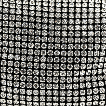 Alexander Wang Mesh Crystal Rhinestone Mini Heiress Pouch Black Silver 7 of 11