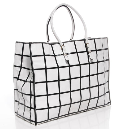 Balenciaga Calfskin Papier Embossed A4 Carreaux Tote 3 of 13