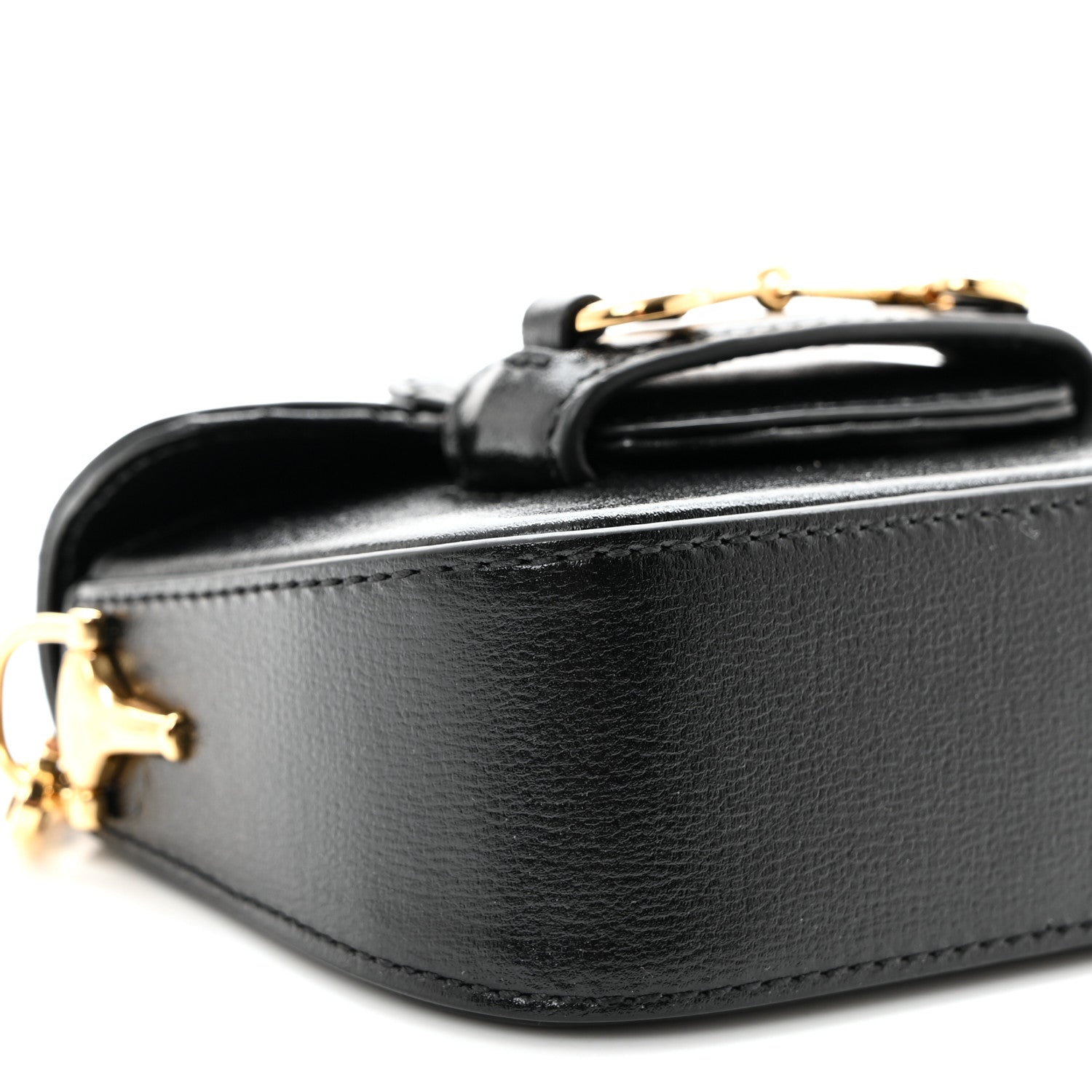 Gucci Azalea Calfskin Web Horsebit 1955 Wallet On Strap Black 9 of 11