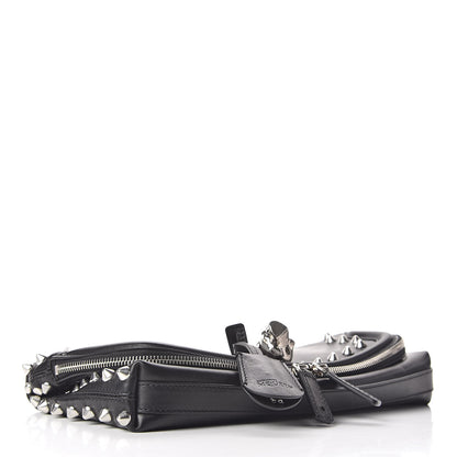 Alexander McQueen Calfskin Studded Padlock Skull Clutch Black 4 of 9