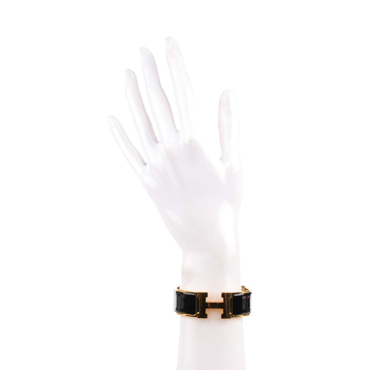 Enamel Wide Clic Clac H Bracelet PM Black