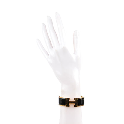 Hermes Enamel Wide Clic Clac H Bracelet PM Black 2 of 6